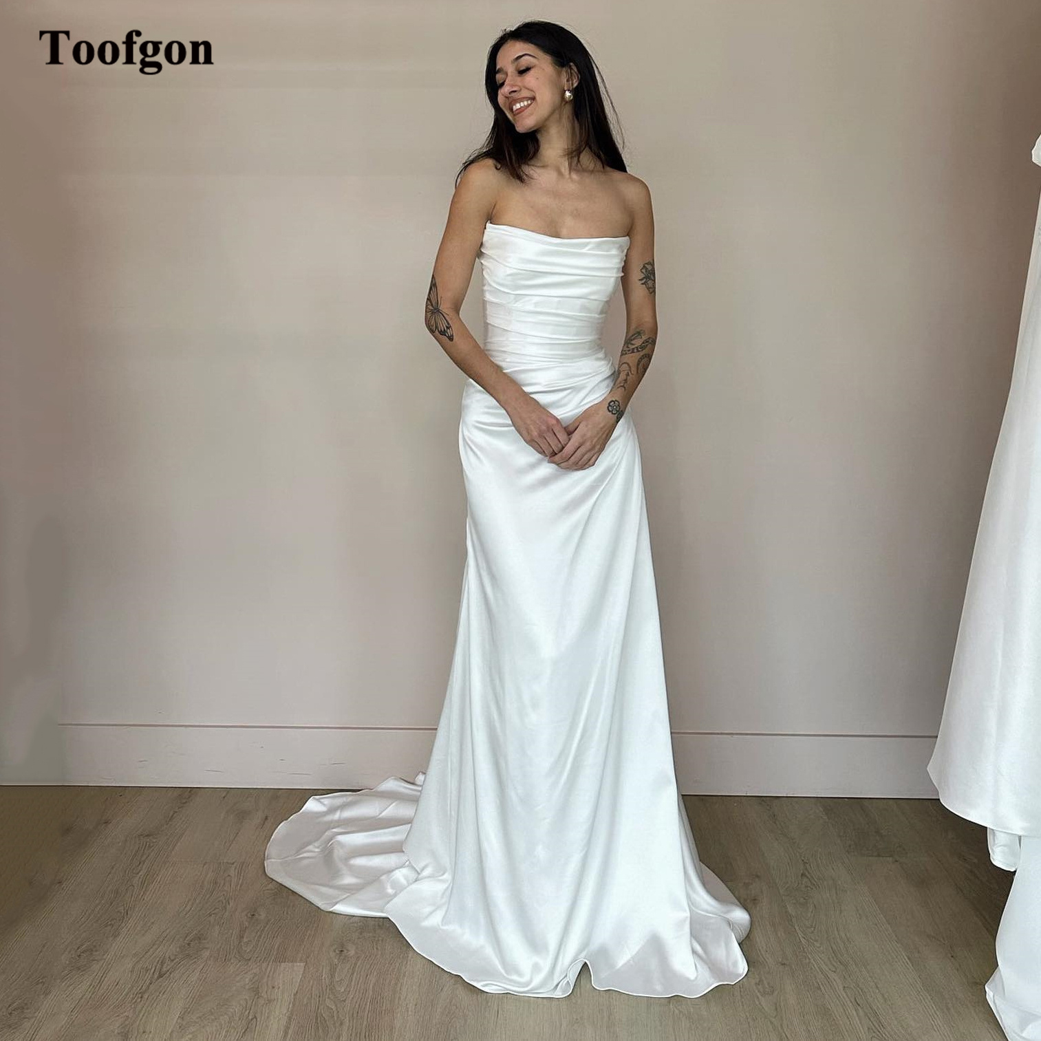 Formal Wear Gowns For Women - Disesuaikan putri duyung lembut Satin gaun