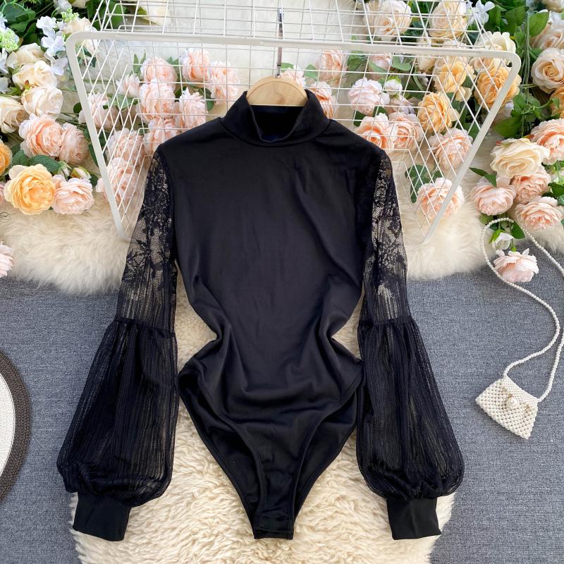 Women'S Formal Wear Jumpsuit - Lentera seksi lengan panjang kerah tinggi