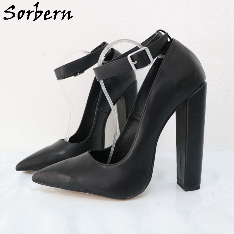 Pump Heel Block - Sorbern sepatu Pump untuk wanita, sepatu