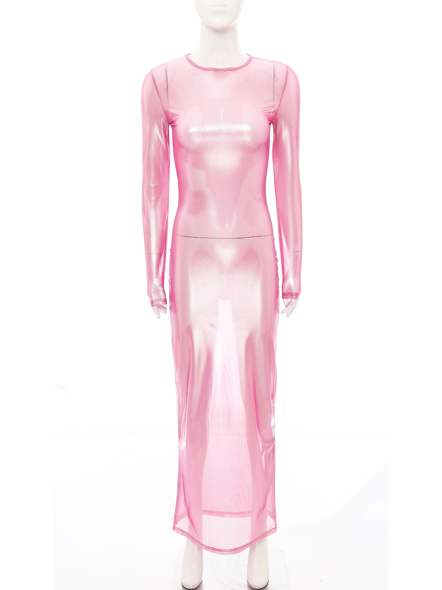 Formal Wear Gowns For Women - Gaun Panjang Tipis Metalik Mengkilap Wanita