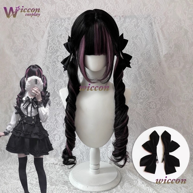 Women'S Formal Wear Jumpsuit - Komik ‌ Wig Hitam dengan Wig