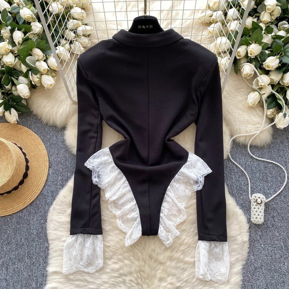 Hotsweet Jumpsuit kerah rebah, - Women'S Formal Wear Jumpsuit ulasan dan harga