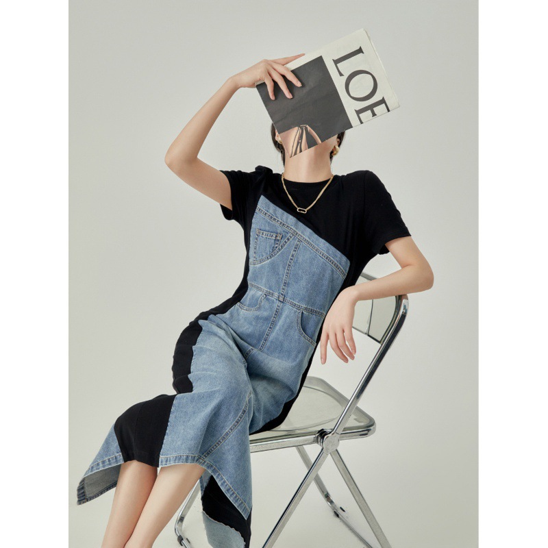 Gaun Denim Gaun Panjang Wanita - Formal Wear Gowns For Women ulasan dan harga