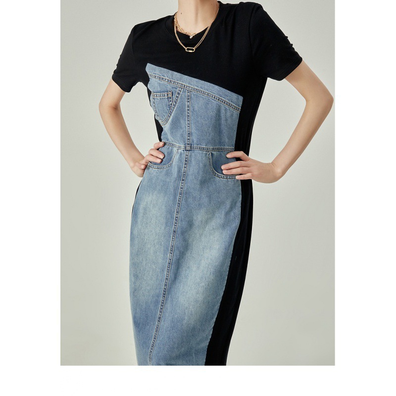 Gaun Denim Gaun Panjang Wanita - Formal Wear Gowns For Women ulasan dan harga