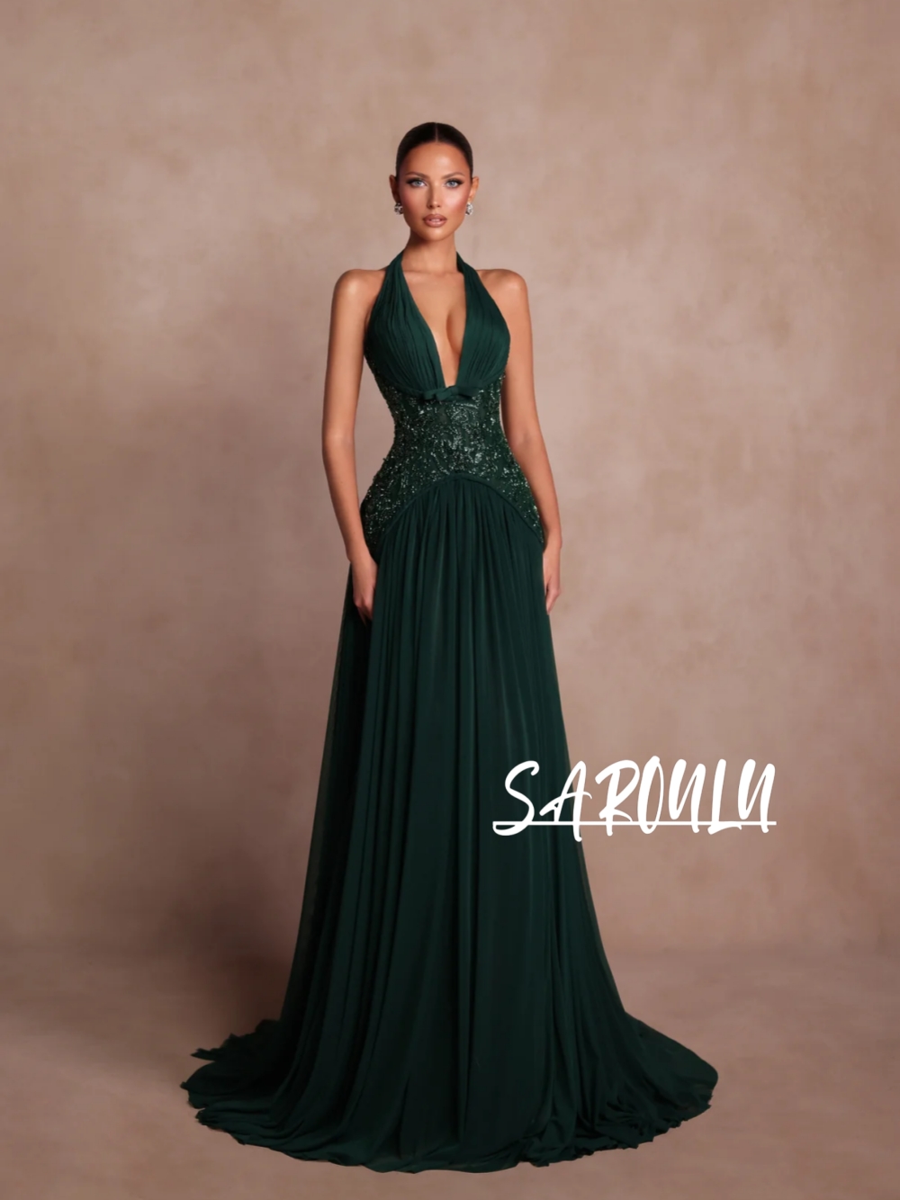 Gaun Malam Hijau Ukuran Besar  - Women Formal Wear For Plus Size ulasan dan harga