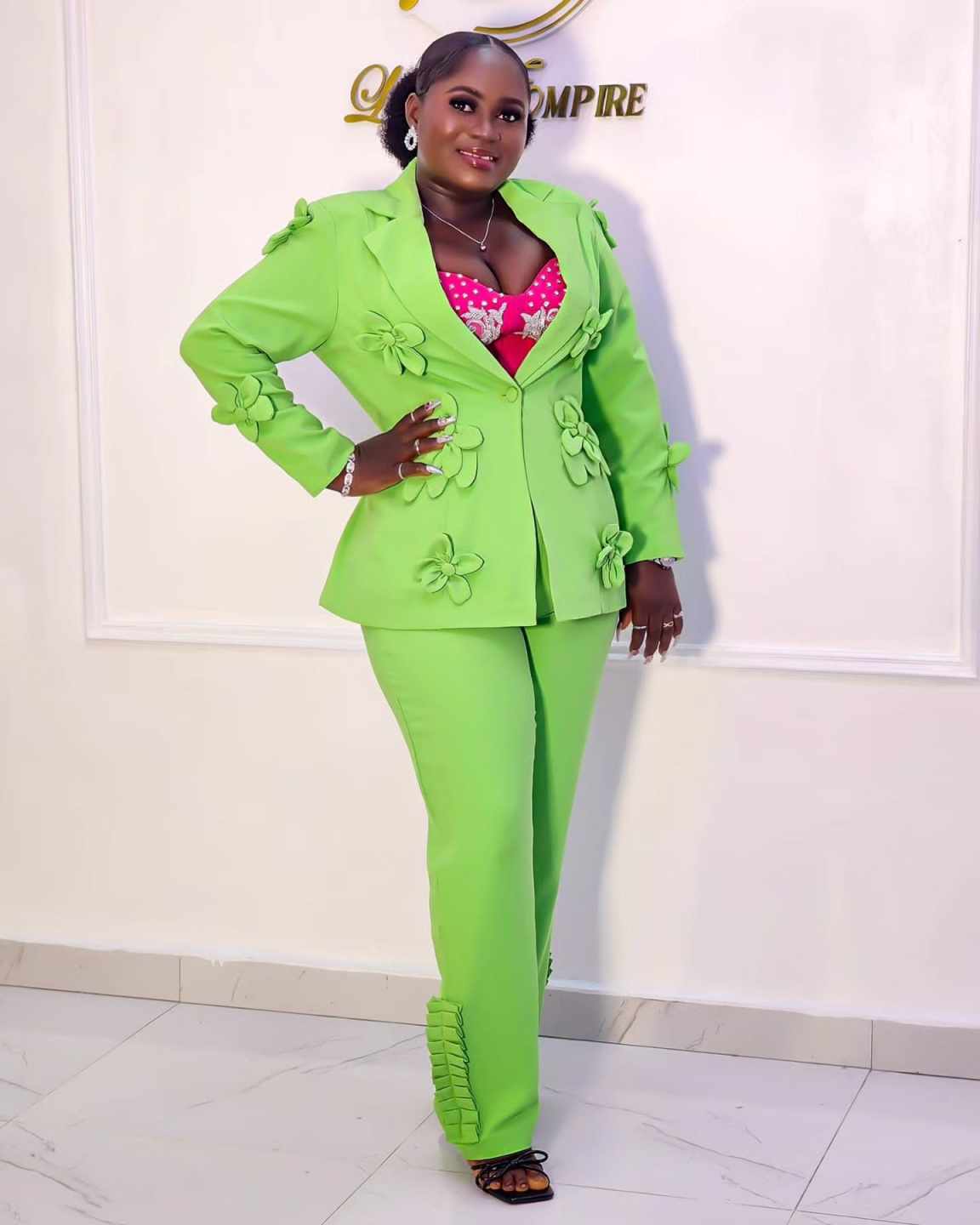 Setelan Blazer Wanita Hijau Uk - Women Formal Wear For Plus Size ulasan dan harga