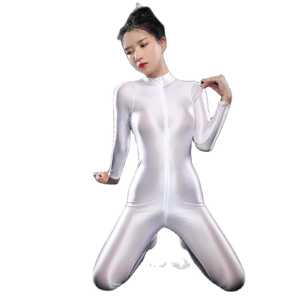 Seksi Mengkilap Lengan Panjang - Women'S Formal Wear Jumpsuit ulasan dan harga