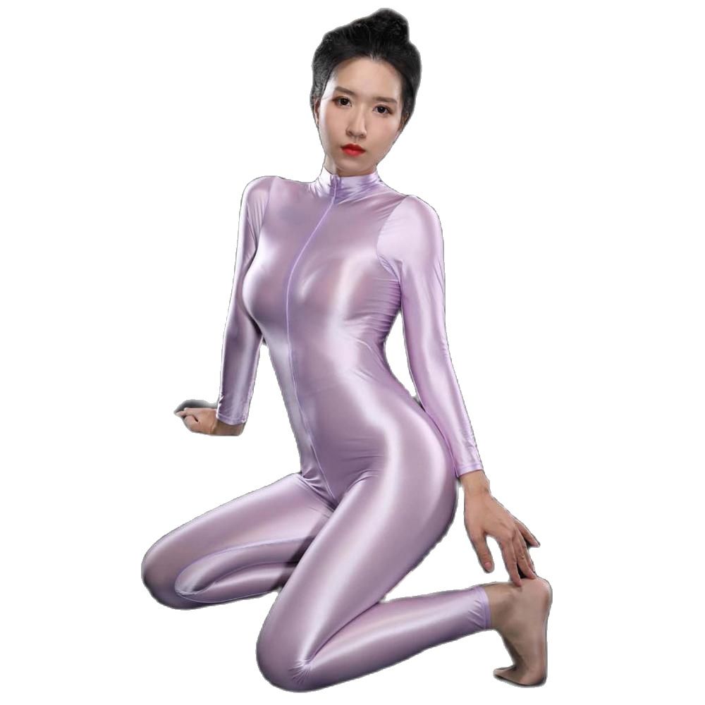 Seksi Mengkilap Lengan Panjang - Women'S Formal Wear Jumpsuit ulasan dan harga