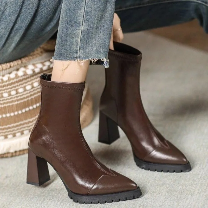 Sepatu Boots Ramping Ujung Lan - Pump Heel Block ulasan dan harga