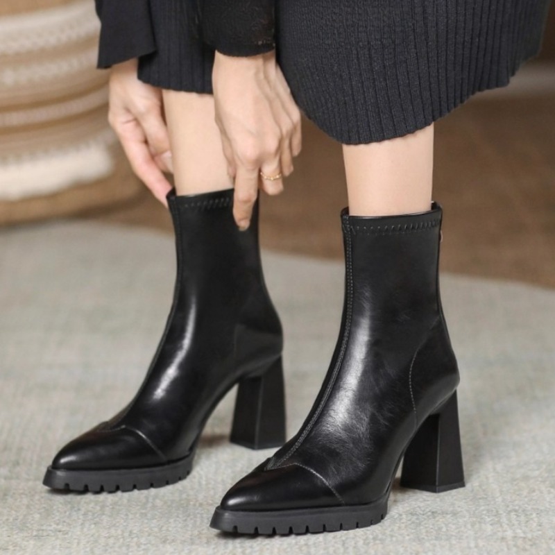 Sepatu Boots Ramping Ujung Lan - Pump Heel Block ulasan dan harga