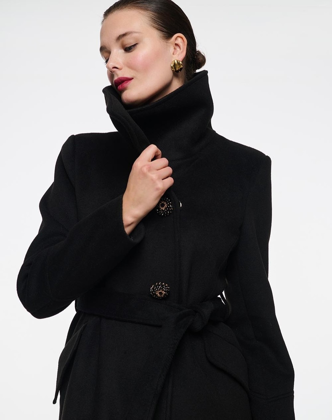 Mantel Wol Wanita Kerah Tegak  - Women Formal Wear For Plus Size ulasan dan harga