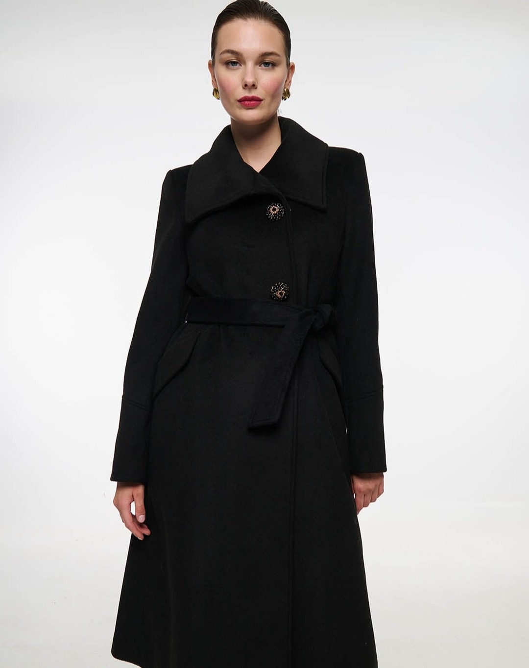 Mantel Wol Wanita Kerah Tegak  - Women Formal Wear For Plus Size ulasan dan harga