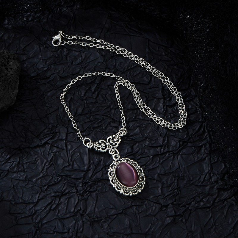Kalung liontin oval mewah yang - Women'S Formal Day Wear ulasan dan harga