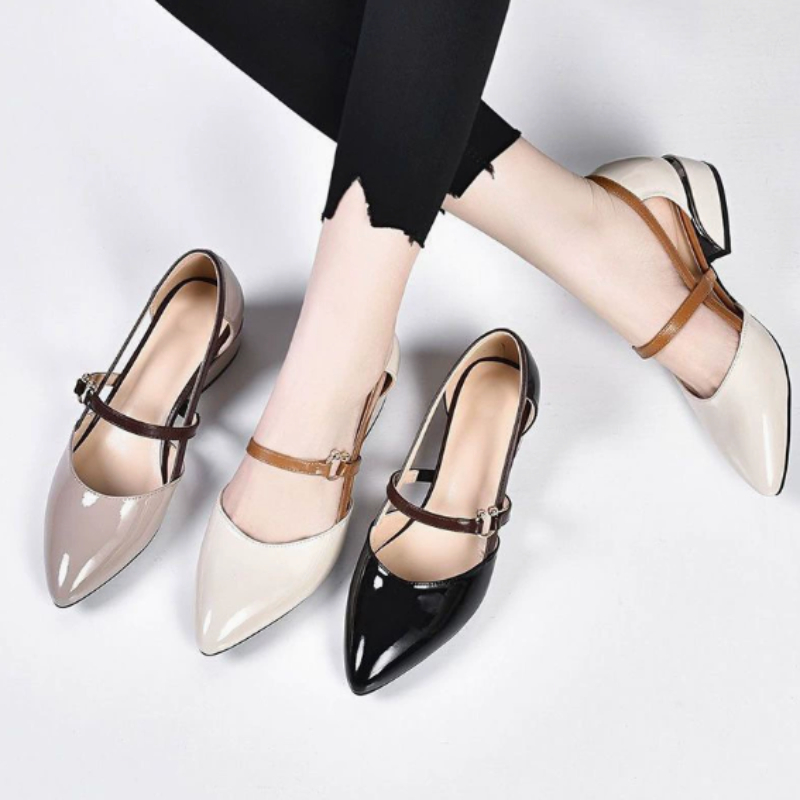 Sepatu Slingback Wanita Dua Wa - Pump Heel Block ulasan dan harga