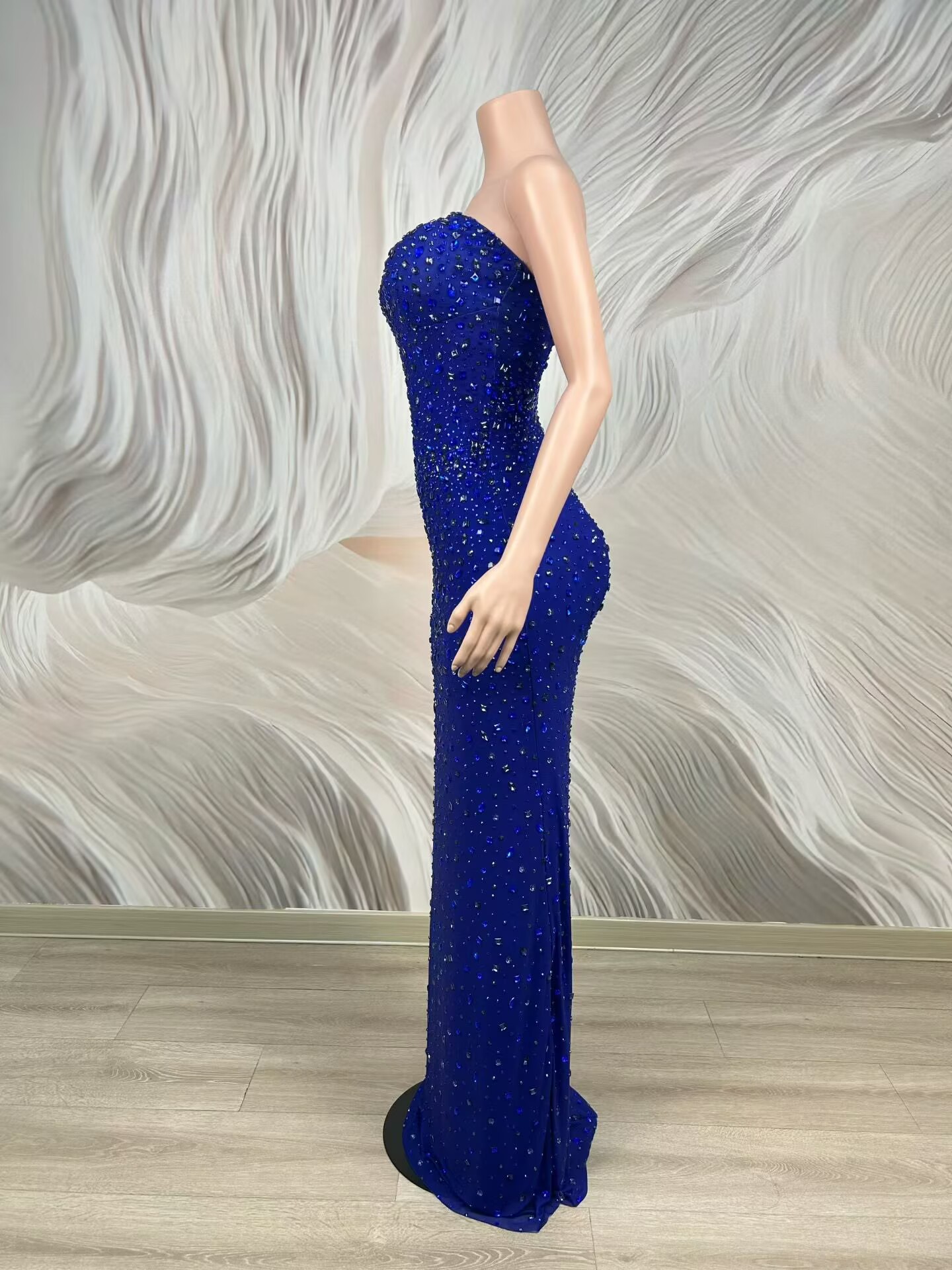Gaun Malam Tanpa Tali Biru Ber - Formal Wear Gowns For Women ulasan dan harga